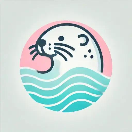 Abstract otter icon.